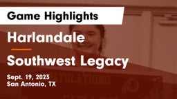 Harlandale  vs Southwest Legacy  Game Highlights - Sept. 19, 2023