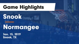 Snook  vs Normangee  Game Highlights - Jan. 15, 2019