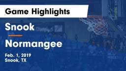 Snook  vs Normangee  Game Highlights - Feb. 1, 2019
