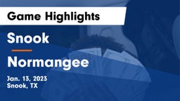 Snook  vs Normangee  Game Highlights - Jan. 13, 2023