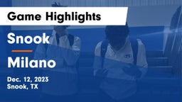 Snook  vs Milano  Game Highlights - Dec. 12, 2023