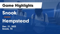 Snook  vs Hempstead  Game Highlights - Dec. 21, 2023