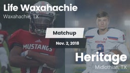 Matchup: Life Waxahachie vs. Heritage  2018