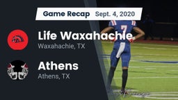 Recap: Life Waxahachie  vs. Athens  2020