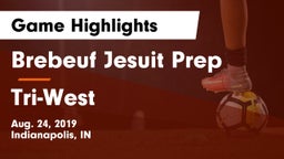 Brebeuf Jesuit Prep  vs Tri-West Game Highlights - Aug. 24, 2019