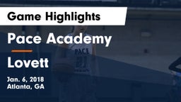 Pace Academy  vs Lovett  Game Highlights - Jan. 6, 2018