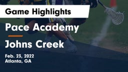 Pace Academy vs Johns Creek  Game Highlights - Feb. 23, 2022