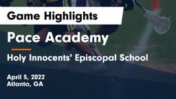 Pace Academy vs Holy Innocents' Episcopal School Game Highlights - April 5, 2022