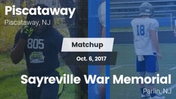 Matchup: Piscataway High vs. Sayreville War Memorial  2017