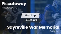 Matchup: Piscataway High vs. Sayreville War Memorial  2018
