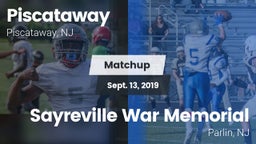 Matchup: Piscataway High vs. Sayreville War Memorial  2019