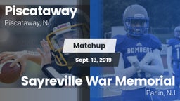 Matchup: Piscataway High vs. Sayreville War Memorial  2019