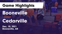 Booneville  vs Cedarville  Game Highlights - Dec. 10, 2021