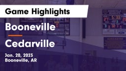 Booneville  vs Cedarville  Game Highlights - Jan. 20, 2023