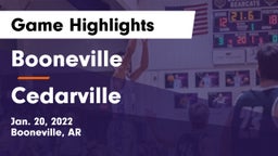 Booneville  vs Cedarville  Game Highlights - Jan. 20, 2022