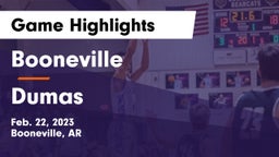Booneville  vs Dumas  Game Highlights - Feb. 22, 2023