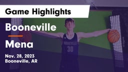 Booneville  vs Mena  Game Highlights - Nov. 28, 2023
