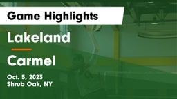 Lakeland  vs Carmel  Game Highlights - Oct. 5, 2023