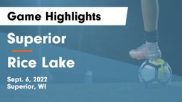 Superior  vs Rice Lake  Game Highlights - Sept. 6, 2022