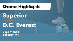 Superior  vs D.C. Everest  Game Highlights - Sept. 9, 2023