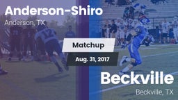 Matchup: Anderson-Shiro High vs. Beckville  2017