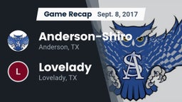 Recap: Anderson-Shiro  vs. Lovelady  2017