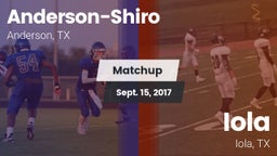 Matchup: Anderson-Shiro High vs. Iola  2017
