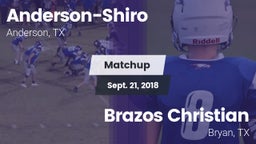 Matchup: Anderson-Shiro High vs. Brazos Christian  2018