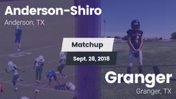 Matchup: Anderson-Shiro High vs. Granger  2018