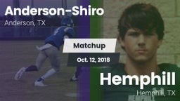 Matchup: Anderson-Shiro High vs. Hemphill  2018