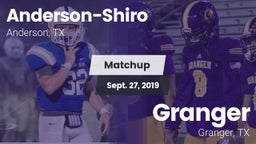 Matchup: Anderson-Shiro High vs. Granger  2019