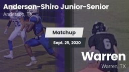 Matchup: Anderson-Shiro High vs. Warren  2020
