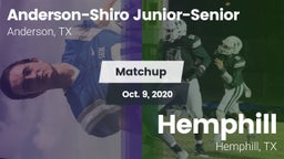 Matchup: Anderson-Shiro High vs. Hemphill  2020