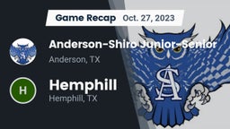 Recap: Anderson-Shiro Junior-Senior  vs. Hemphill  2023