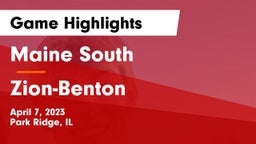 Maine South  vs Zion-Benton  Game Highlights - April 7, 2023