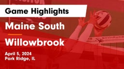 Maine South  vs Willowbrook  Game Highlights - April 5, 2024
