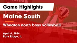 Maine South  vs Wheaton north boys volleyball Game Highlights - April 6, 2024