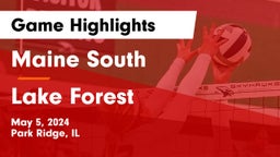 Maine South  vs Lake Forest  Game Highlights - May 5, 2024