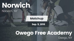Matchup: Norwich  vs. Owego Free Academy  2016