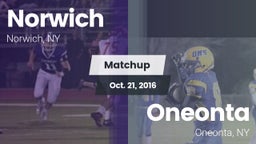 Matchup: Norwich  vs. Oneonta  2016