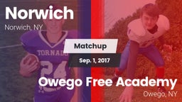 Matchup: Norwich  vs. Owego Free Academy  2017