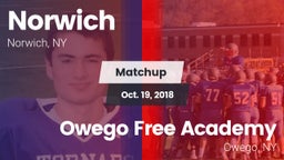 Matchup: Norwich  vs. Owego Free Academy  2018
