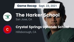 Recap: The Harker School vs. Crystal Springs Uplands School 2021