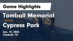 Tomball Memorial vs Cypress Park   Game Highlights - Jan. 10, 2020