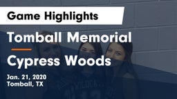 Tomball Memorial vs Cypress Woods  Game Highlights - Jan. 21, 2020