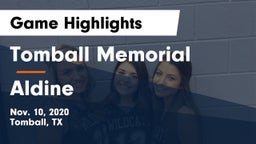 Tomball Memorial  vs Aldine  Game Highlights - Nov. 10, 2020