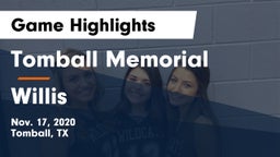 Tomball Memorial  vs Willis  Game Highlights - Nov. 17, 2020