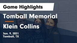 Tomball Memorial  vs Klein Collins  Game Highlights - Jan. 9, 2021