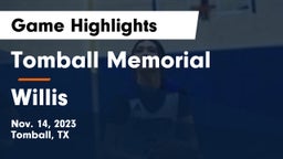 Tomball Memorial  vs Willis  Game Highlights - Nov. 14, 2023