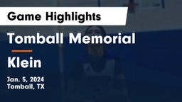 Tomball Memorial  vs Klein  Game Highlights - Jan. 5, 2024